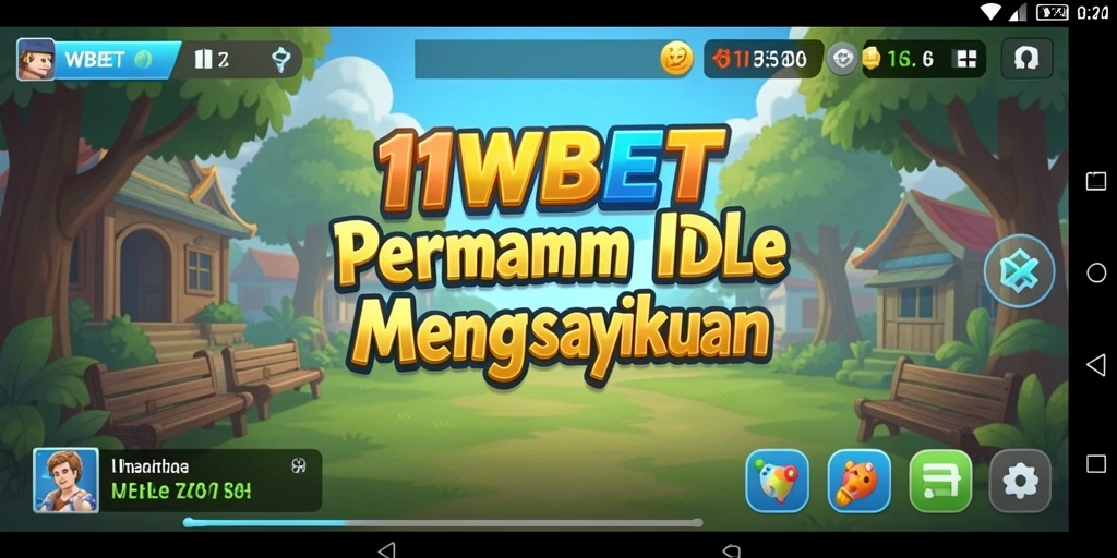 Screenshot 11WBET menunjukkan karakter dan lingkungan game Idle yang menarik.