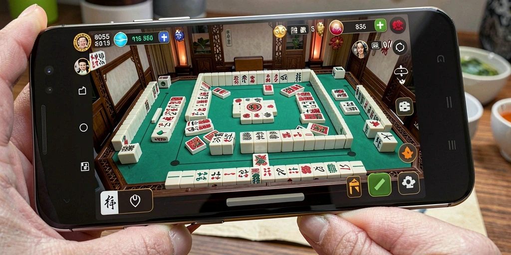 Tampilan gameplay Mahjong yang menarik dan seru di 8055.