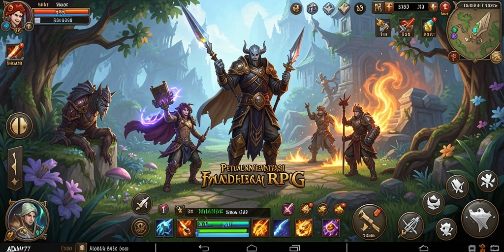 Tampilan gameplay menakjubkan dari ADAM77 dengan aksi RPG yang seru.