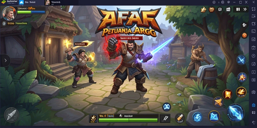 Tampilan epik dari gameplay AFAF dengan pertarungan seru.