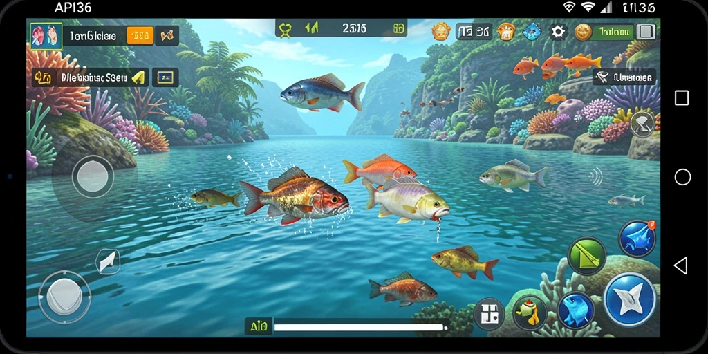 Tampilan gameplay API36 yang menawan saat memancing.