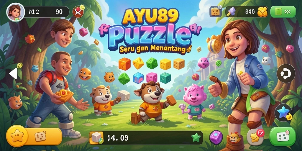 Tangkapan layar AYU89 menampilkan gameplay seru dan penuh warna dari teka-teki.