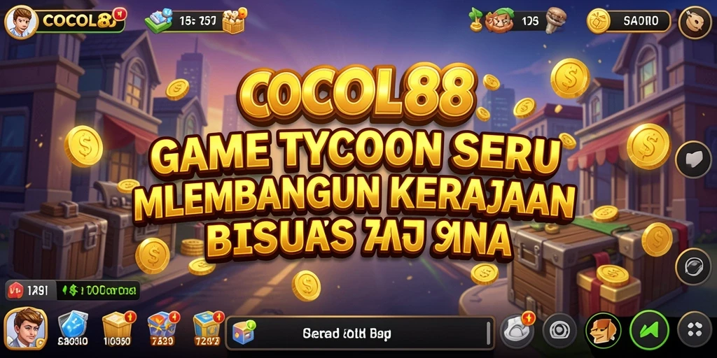 Screenshot dari gameplay <strong>COCOL88</strong> menunjukkan aktivitas manajemen bisnis yang seru.