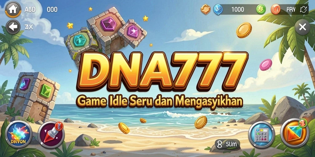 Tampilan gameplay menarik dari DNA777 yang menampilkan mekanisme Idle.