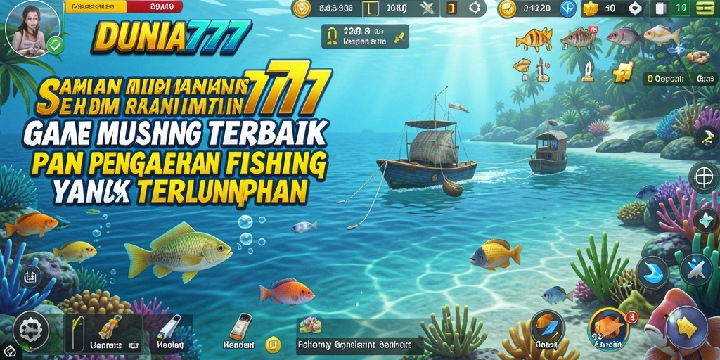 Screenshot gameplay <strong>DUNIA777</strong> yang menunjukkan aksi memancing yang seru.