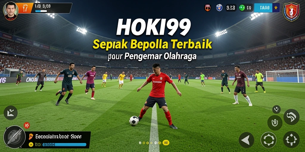 Tampilan gameplay HOKI99 yang menampilkan aksi pertandingan sepak bola.