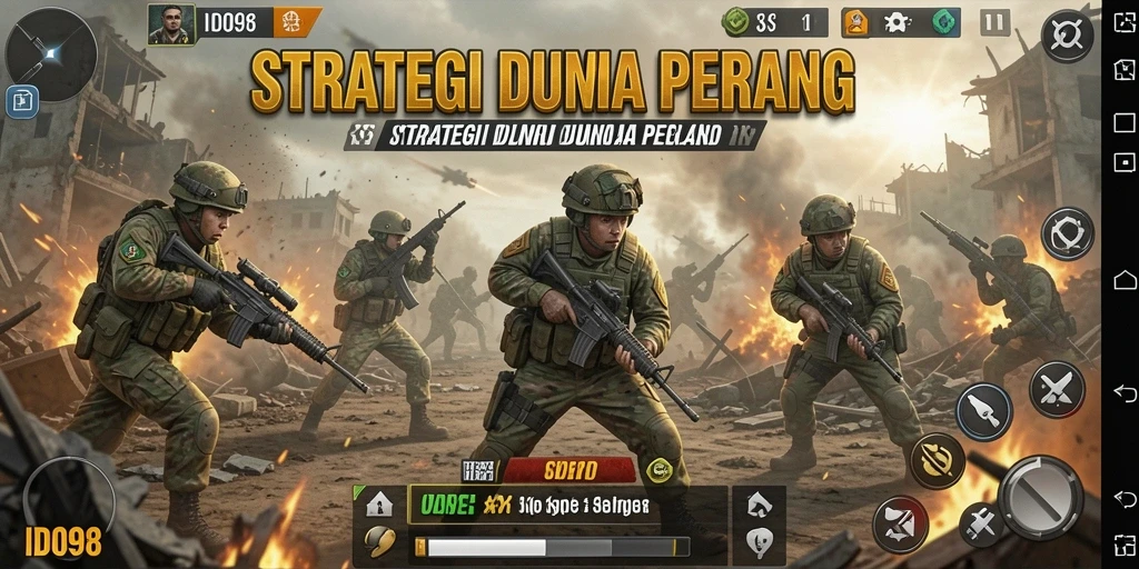 Tampilan mendebarkan dari pertempuran strategis dalam ID098.