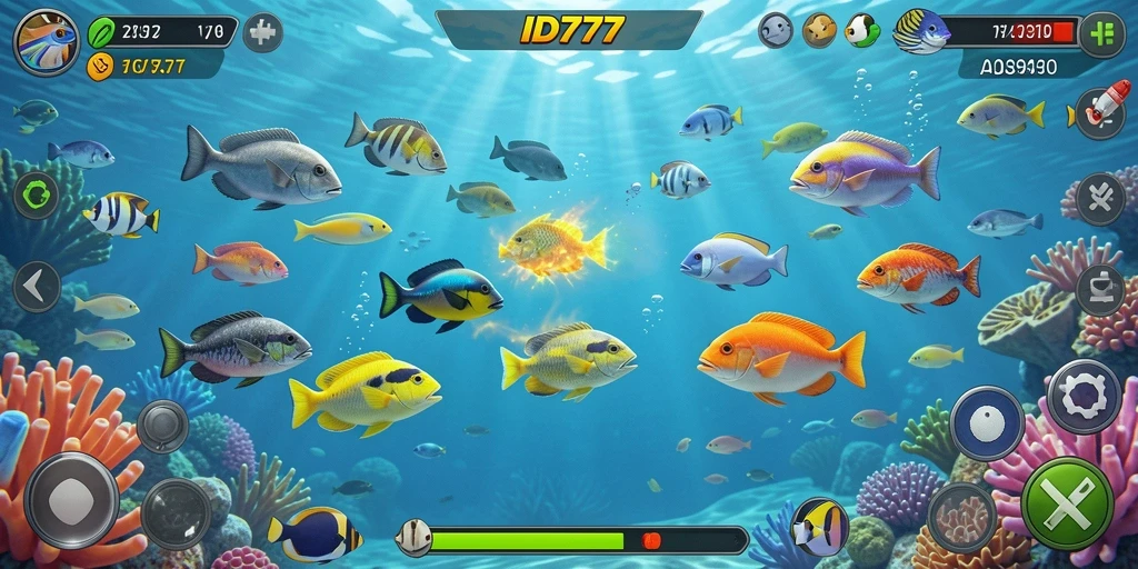 Tampilan gameplay Tembak Ikan yang menyenangkan dan menarik.