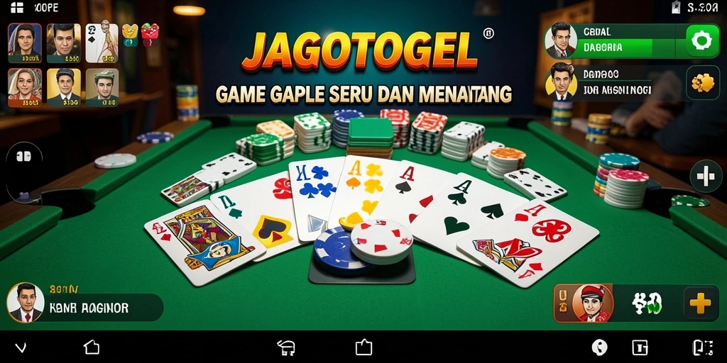 Tampilan gameplay Gaple di JAGOTOGEL dengan interaksi pemain.