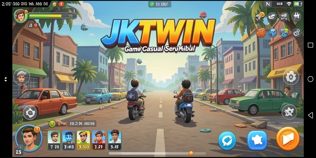 Tampilan gameplay seru dan menghibur dari JKTWIN.