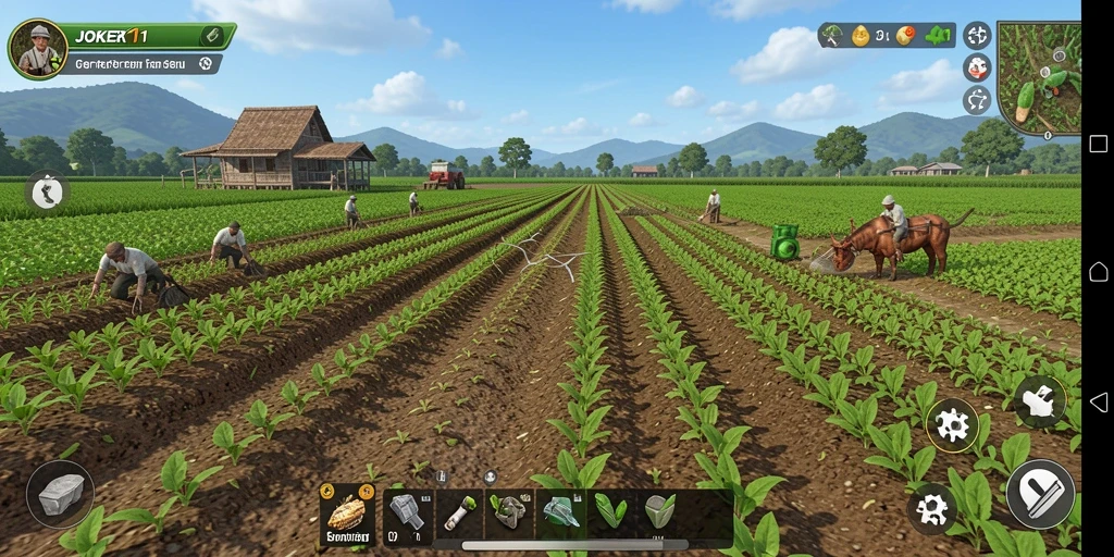Gameplay JOKER11 yang menarik dan penuh warna dalam bertani.
