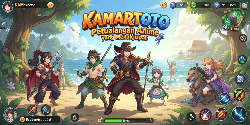 Tampilan gameplay seru dan karakter Anime yang menawan.