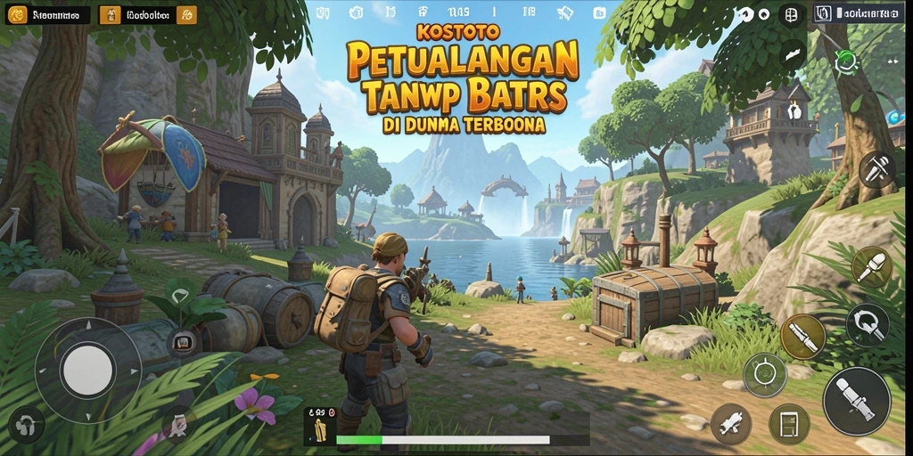 Gameplay KOSTOTO yang menampilkan keindahan dunia terbuka.