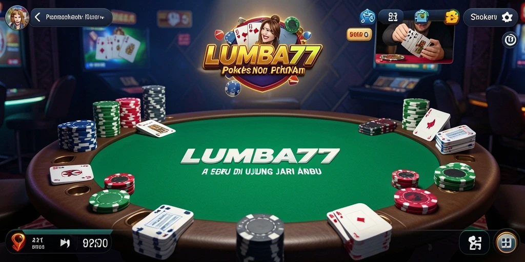 Tampilan gameplay LUMBA77 yang menegangkan dan seru saat bermain Poker.