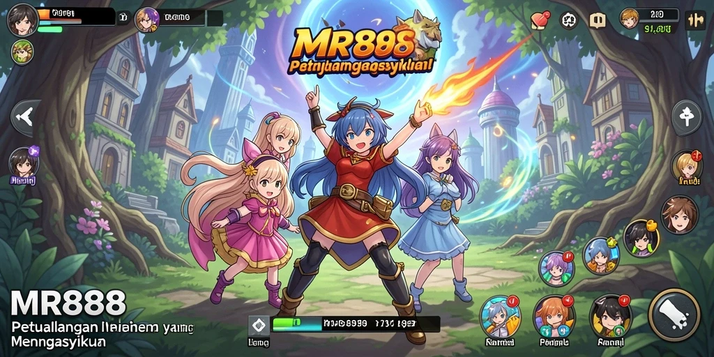 Tampilan gameplay seru dan penuh aksi dari MR888, menjelajahi dunia anime.