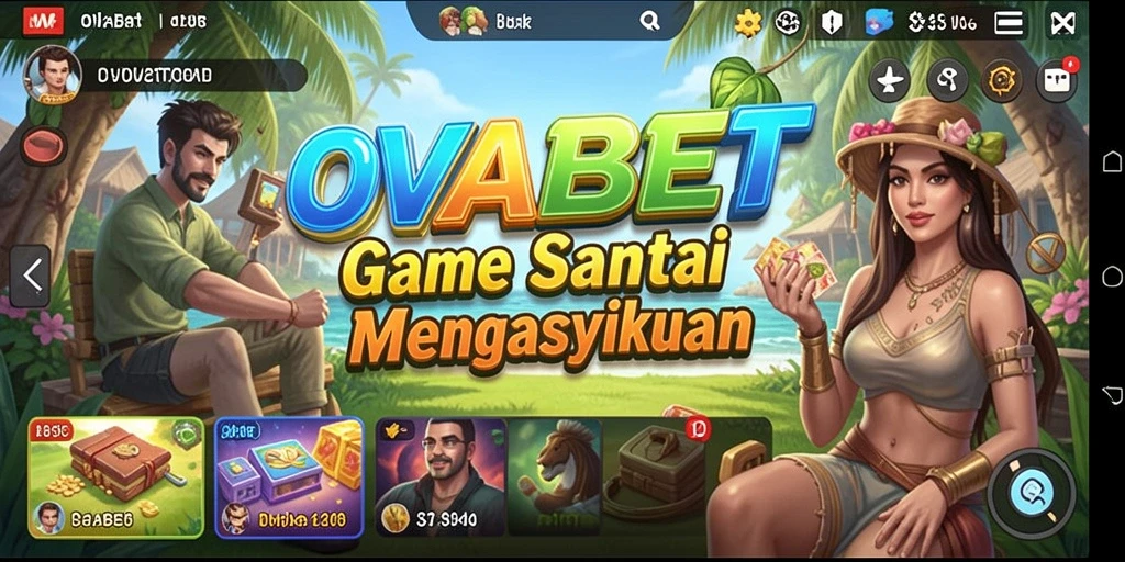 Tampilan gameplay OVABET yang seru dan menggembirakan.