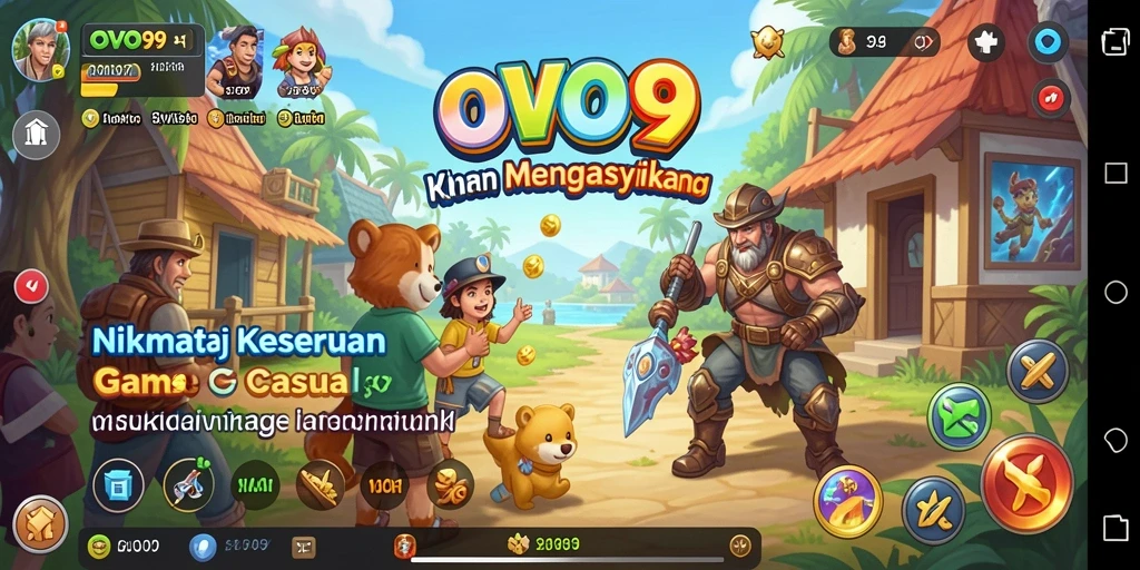 Tampilan gameplay seru dan penuh warna dari OVO99.