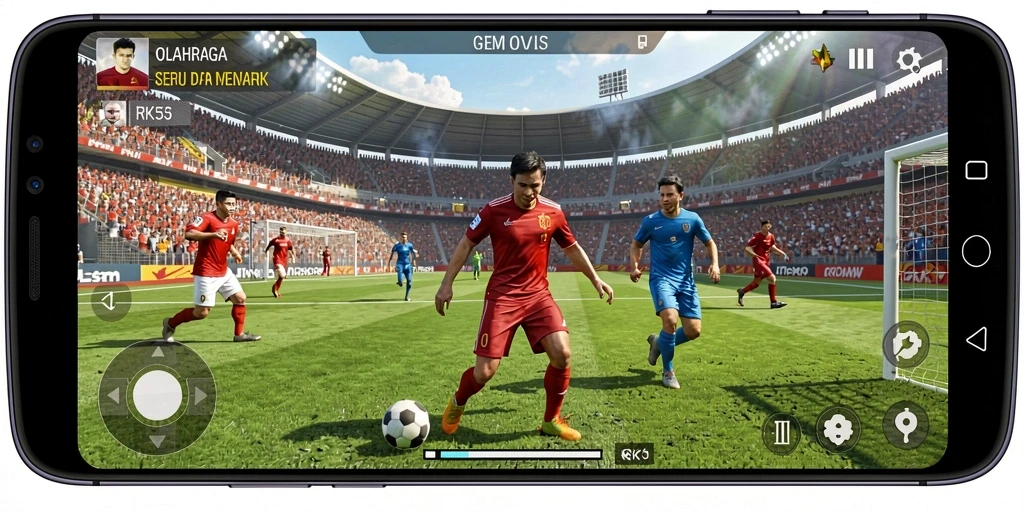 Tampilan gameplay RK55 yang dinamis dan penuh aksi.