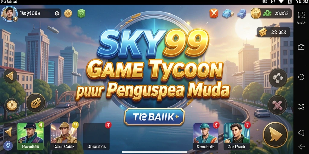 Tampilan gameplay <strong>SKY99</strong> yang menampilkan aktivitas manajerial seru.
