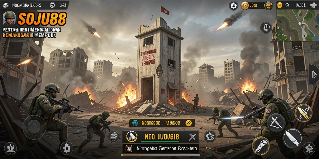 Tampilan menarik dari gameplay Tower Defense SOJU88 yang menantang.