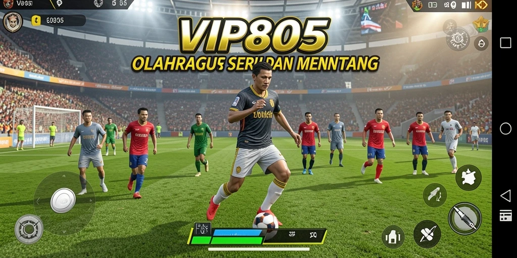 Tampilan gameplay seru dalam permainan olahraga VIP805.